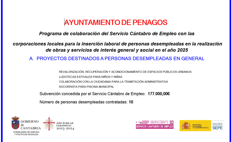 CARTEL SUBVENCIÓN DESEMPLEADOS 2025